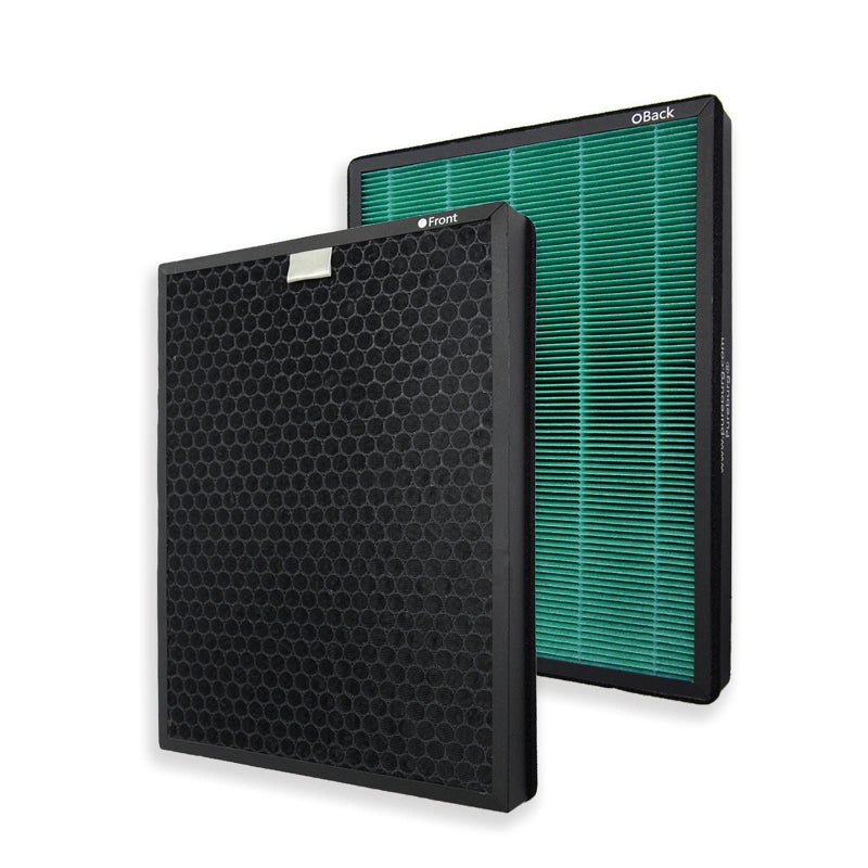 PUREBURG Replacement Filter Set Compatible with Coway Airmega 400 400S Air Purifier,1-Pack (2 Filters) H13 HEPA Activated Carbon MAX2 3-Stage Filtration - Image 1